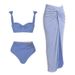 Conjunto de maiô feminino elegante para férias na praia_voghion.com