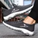 Sportschuhe Sneakers Runners Trainers Schuh Casual Fashion Track Schwarz Grau Mesh-Design Männer_voghion.com
