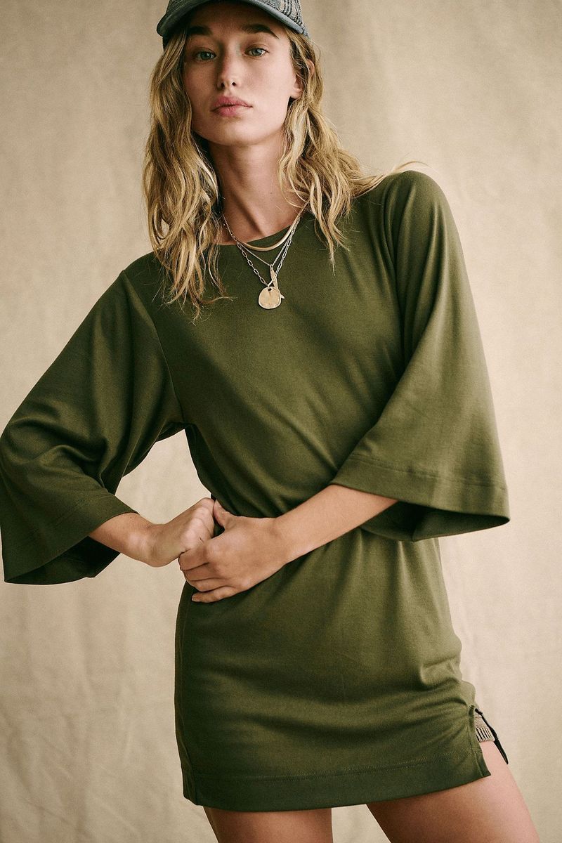 Nouvelle robe amincissante haut de gamme pour femmes, col rond, couleur unie, jupe courte décontractée pour femmes_voghion.com