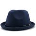 Top alla moda in stile coreano per autunno e inverno con fibbia per cintura, cappello da jazz britannico da uomo in lana nera, cappello di lana_voghion.com