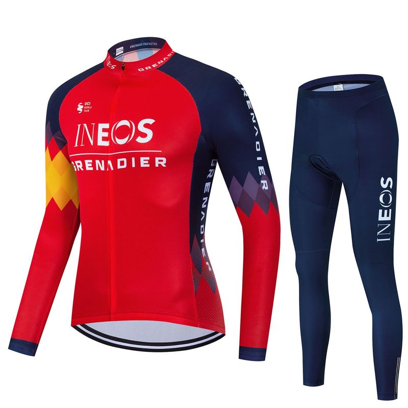 Combinaison de cyclisme pour homme, version équipe, manches longues, maille, vélo, vélo de route_voghion.com