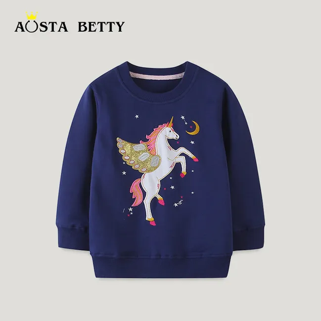 Autumn Girls Hoodie Cartoon Embroidery Little Child Hoodie Cute_voghion.com