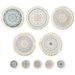Modern Floral Cotton Placemats Set – Round Heat-Resistant Table Mats For Plates & Cups, Eco-Friendly Dining Decor (5 Colors, 2 Sizes)_voghion.com
