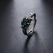 Anello da uomo con zircone verde, con un tocco di lusso personalizzato e leggero, versatile e alla moda per le donne, design di nicchia e_voghion.com