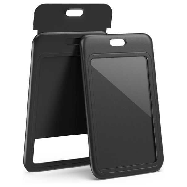 Macaron Color ID Card Holder Slide Card Push Card ABS Plastic Student Card Holder Work Card Holder_voghion.com