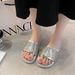 Explosive Sparkling Diamond Slippers PU Glossy Metallic Color One Line Drag Casual PVC Blowing Process Adhesive Women's_voghion.com