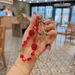 Neue Raute Kristall Perle Schmuck Strass Erdbeere Kreative Handgelenk Anti-Verloren Auto Schlüssel Kette Tasche Anhänger_voghion.com