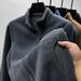 Men's Double-Sided Fleece Zip-Up Hoodie Jacket - Warm Stand Collar Pullover For Autumn Winter - Thickened Soft Sherpa Lining Casual Outerwear_voghion.com