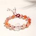 Natural Crystal Strawberry Crystal Bracelet Hand-woven Red Rope Red Glue Flower Chalcedony Butterfly Wang Marriage Bracelet_voghion.com