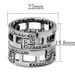 TK3105 - High polished (no plating) Stainless Steel Ring with Top Grade Crystal in Clear_voghion.com