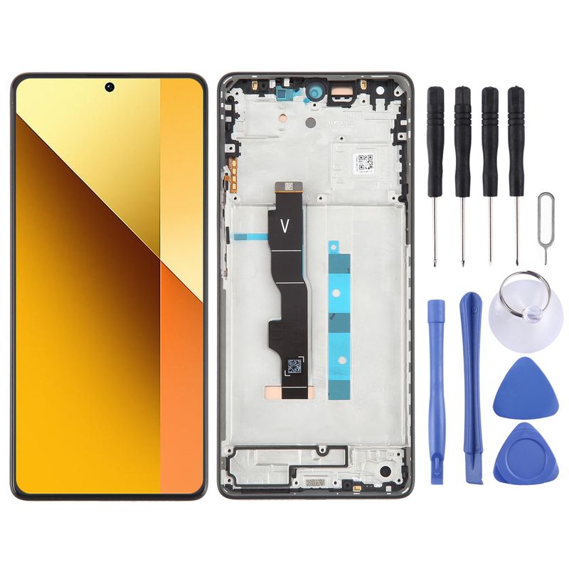 Xiaomi Redmi Note 13 5G originaalse AMOLED materjalist LCD-ekraani digitizer, täiskomplekt raamiga (must)_voghion.com
