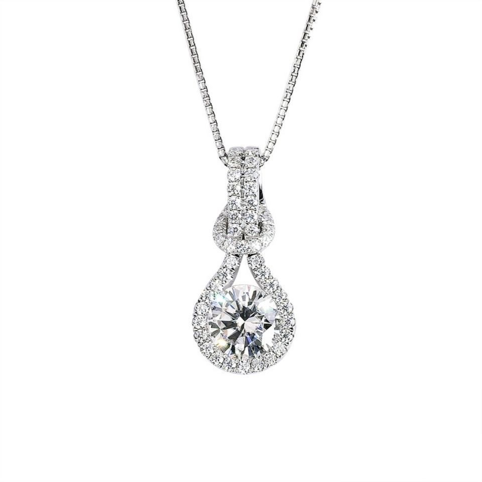 Nouveau collier pendentif Pipa en moissanite simulée de 2 carats avec huit cœurs et huit flèches, chaîne de clavicule de tempérament féminin, cadeau d'anniversaire_voghion.com