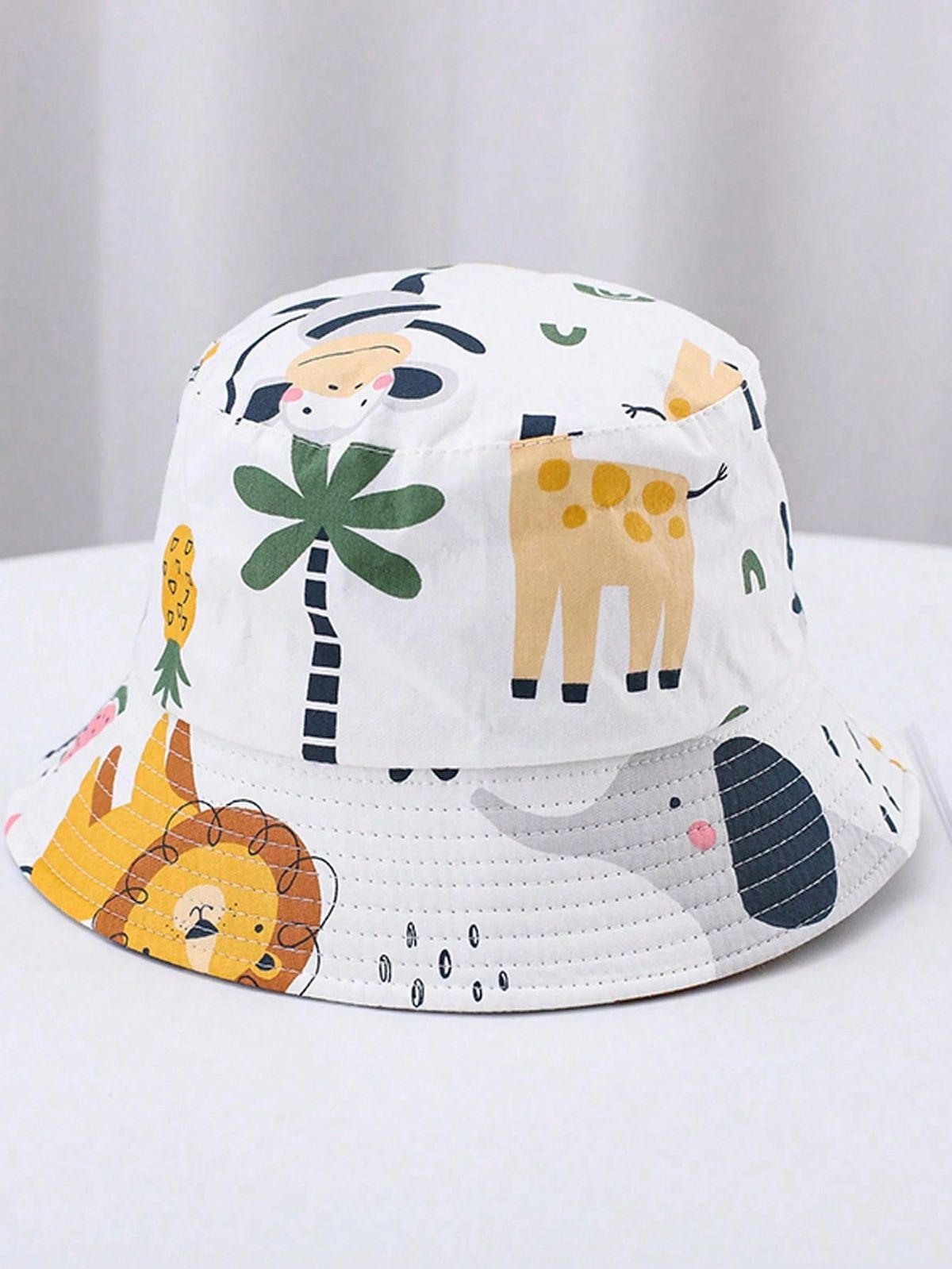 1 Stück atmungsaktiver Sonnenhut aus Netzstoff, leichter UV-Schutz-Eimerhut für den Außenbereich, geeignet für Frühling und Sommer (Cartoon-Muster und Farbe sind zufällig_voghion.com