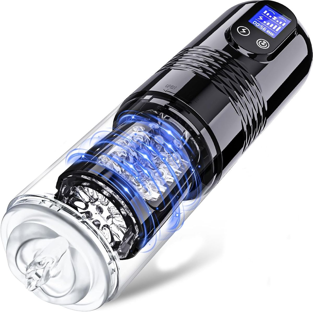 EORONE Male Masturbator With 10 Vibrating 6 Thrusting Modes Realistic 3D Sleeve Mens Sex Toy Adult Toys Pocket Pussy LCD Display_voghion.com