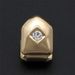 Neuer heißer Verkauf einzelner Diamant-Einzel-Gold-Zahnschutz Halloween-Zahngrill Rapper Hip Hop Zubehör_voghion.com