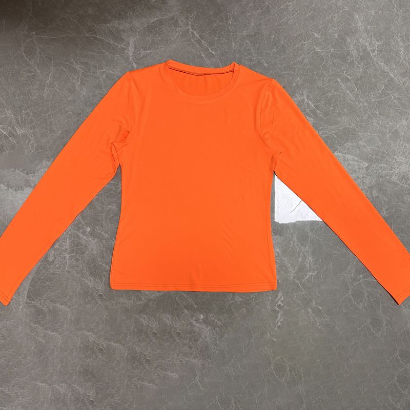 Women’s Clothing Casual Long Sleeved T Shirt Spring And Autumn Solid Color Slim Pullover T Shirt Women's Street Wear Bottoming Shirt Top_voghion.com