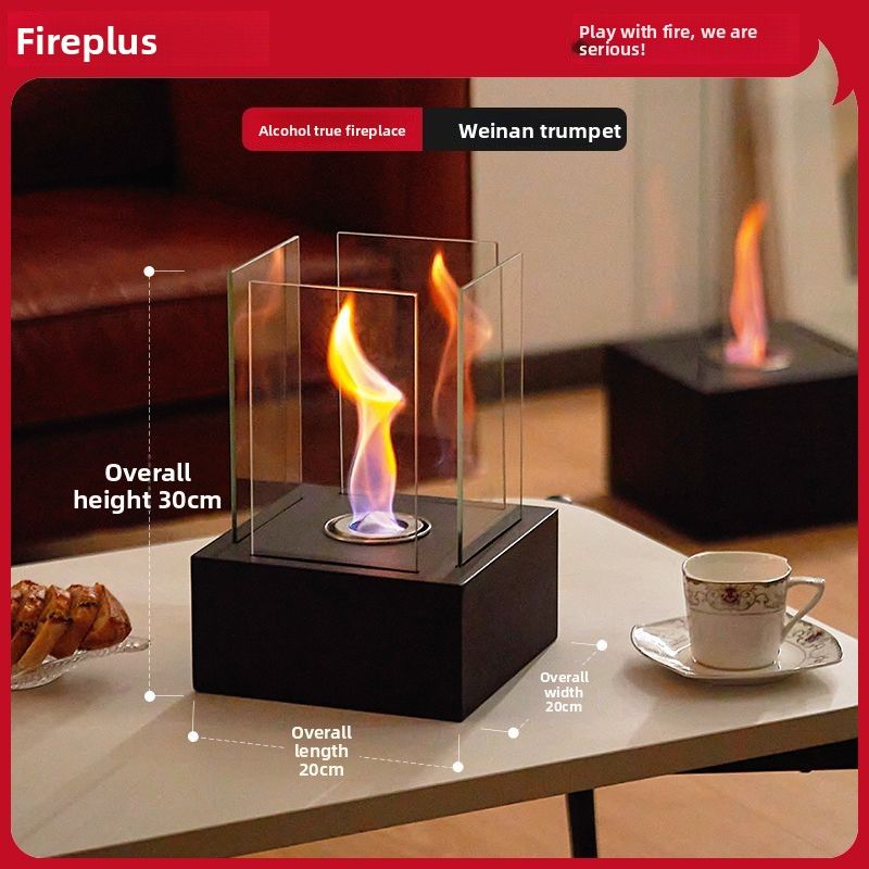 Fireplace Real Fire Indoor Courtyard Decoration Desktop Alcohol Lamp French Romantic Portable Home Use_voghion.com