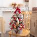 Christmas Handmade Flocked Mini Tree DIY Kit - Festive Holiday Decor For Tabletop Home & Office (45cm/60cm Pink/Red/Gold/White)_voghion.com