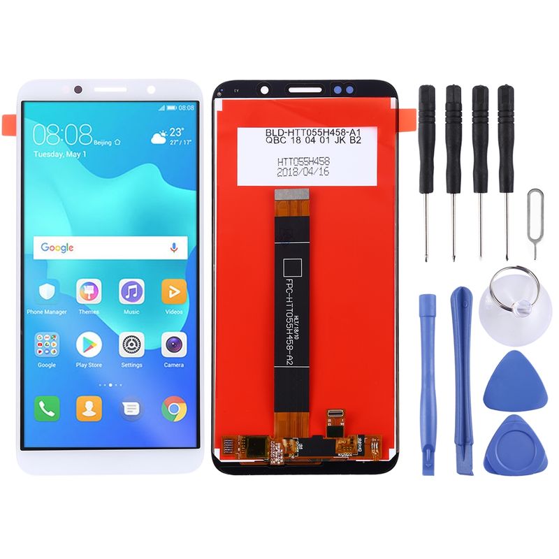 OEM LCD Screen For Huawei Y5 Prime (2018) With Digitizer Full Assembly (White)_voghion.com