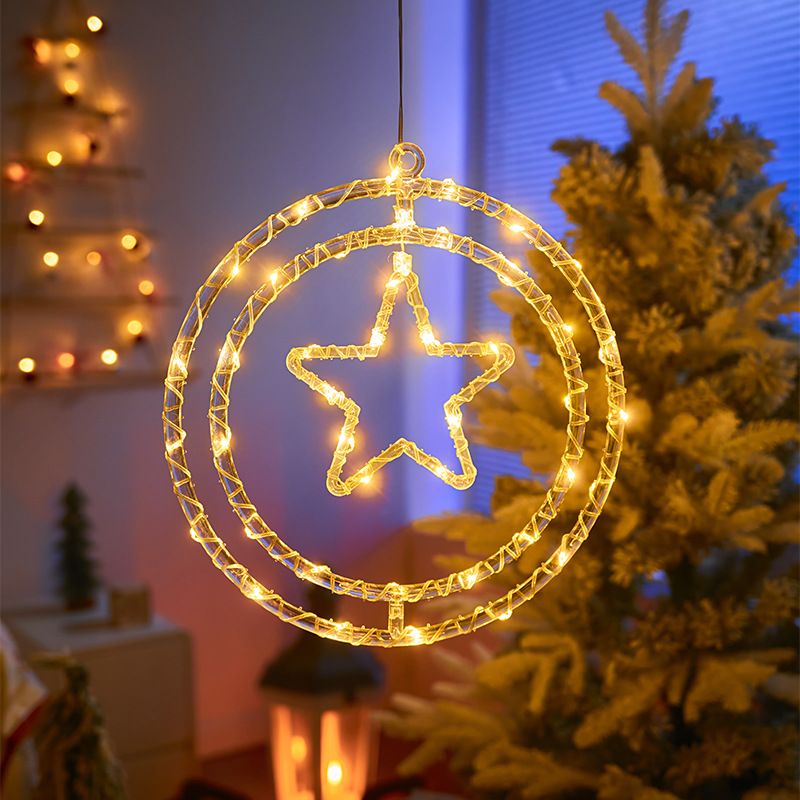 8-in-1 Christmas LED String Lights With Remote Control – 12 Festive Patterns (Snowflakes, Trees, Stars & More) For Indoor Holiday Decorations"_voghion.com