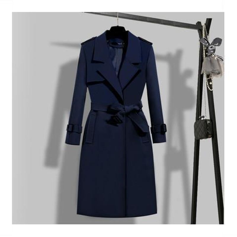 Women's temperament slim waist fashion trench coat_voghion.com