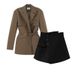 Women's Clothing Plus Size Women's Autumn Suits For Women New Style Temperament Waist Suit Jacket High Waist Shorts Skirt Two Piece Suit_voghion.com