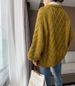 Maglione oversize in maglia a trecce – Pullover boho spesso con polsini arrotolati (misto acrilico, beige/giallo/bordeaux invernale, taglia unica dalla S alla L)_voghion.com