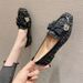 Netizen Versatile Square Head Soft Sole Bean 2023 New Flat Bottom Small Fragrant Style Single Shoes for Women with One_voghion.com