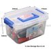 Pack Of 5 X Clear Plastic Storage Box Boxes With Lids Removals House Home Garage_voghion.com