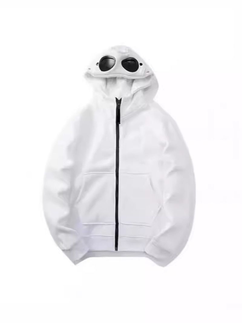 Óculos de paródia, jaqueta com zíper, pulôver outono inverno, moletom com capuz masculino e feminino, design de lente redonda para casais_voghion.com