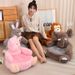 Cute Lazy Little Sofa Tatami Backrest Integrated Floor Seat Cushion Window Seat Futon Living Room Cushion_voghion.com
