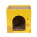 Cheese Box Cat Scratch Board Cat Nest Corrugated Paper Upper and Lower Two Layers Cat Claw Board Claw Grinder Drill Hole No Scrap Cat Toy_voghion.com