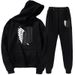 Conjunto deportivo de 2 piezas con capucha y chaqueta de calle de Attack On Titan_voghion.com