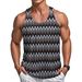 Herrenbekleidung Außenhandel Herren Retro-Stil Kontrastfarbe Wellenfarbe Streifen Stoff Weste Sommer Casual Herrenweste A0102_voghion.com