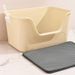 Giant Semi-Enclosed Open Toilet Anti-Splash Kitten Box Cat Litter Pan Extra Large_voghion.com