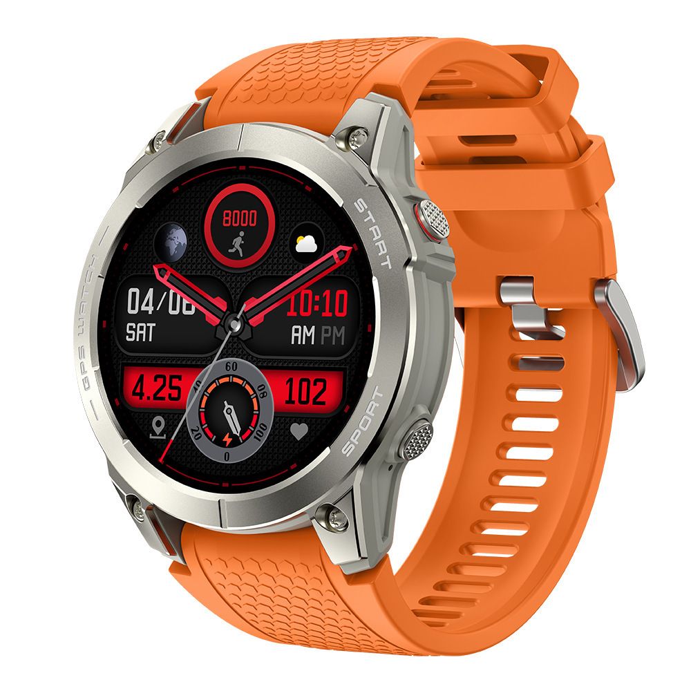 Cross Border S53 Smartwatch Rond scherm Bluetooth Bellen Muziek Hartslag Weer GPS Sport Traject Stappenteller Waterdicht_voghion.com