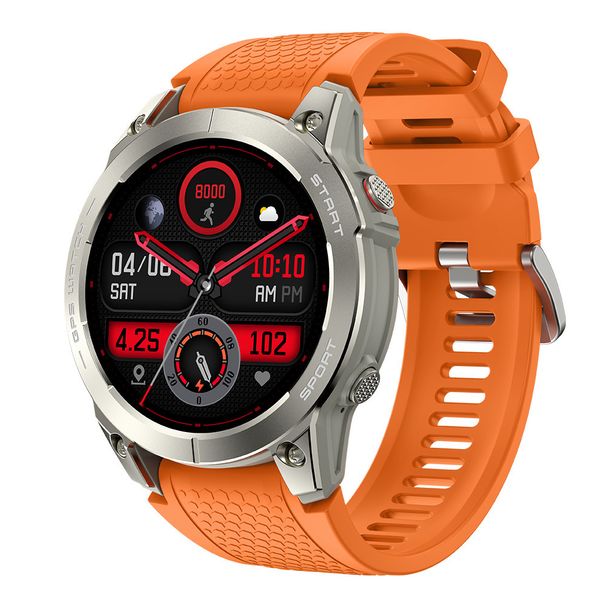 Cross Border S53 Smartwatch, runder Bildschirm, Bluetooth, Anruf, Musik, Herzfrequenz, Wetter, GPS, Sport, Flugbahn, Schrittzähler, wasserdicht_voghion.com