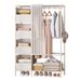 Foldable Wardrobe Closet – Single/Double Row Metal Frame With Storage Bags & Door Curtain (Modern Minimalist, Easy Assembly, Space-Saving)_voghion.com