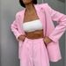 Damenbekleidung Casual All Match Langarmshirt Weite Hosen Hosenanzug Rosa Herbst Neuer Zweiteiliger Anzug_voghion.com
