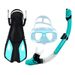 Udendørs sportsdykkermaske, justering af åndedrætsrør, flipper, frøsko, tredelt snorkelsæt med tre juveler, dykkerbriller_voghion.com