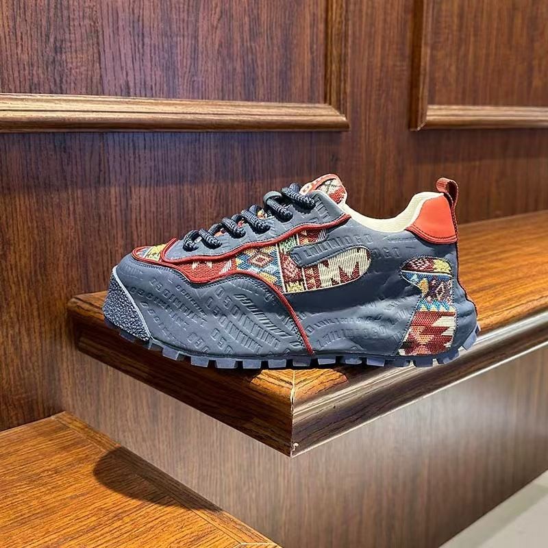 Buty męskie Extra Large Rozmiar 48 Gruba podeszwa Podnosząca modę Dopasowane kolory Czysty sezon Nowe oddychające Uniwersalne niskie buty codzienne męskie_voghion.com