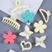 Multi-Color Matte Hair Clips & Pearl Hair Ties Set - No-Trace Face-Washing Clips + Back-of-Head Shark Clips - Mix & Match Styling_voghion.com