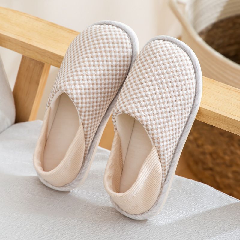 Chaussures de confinement printemps et automne sac talon post-partum chaussures de maternité été mince pur coton fond doux chaussures de maternité maison pantoufles en coton femmes_voghion.com
