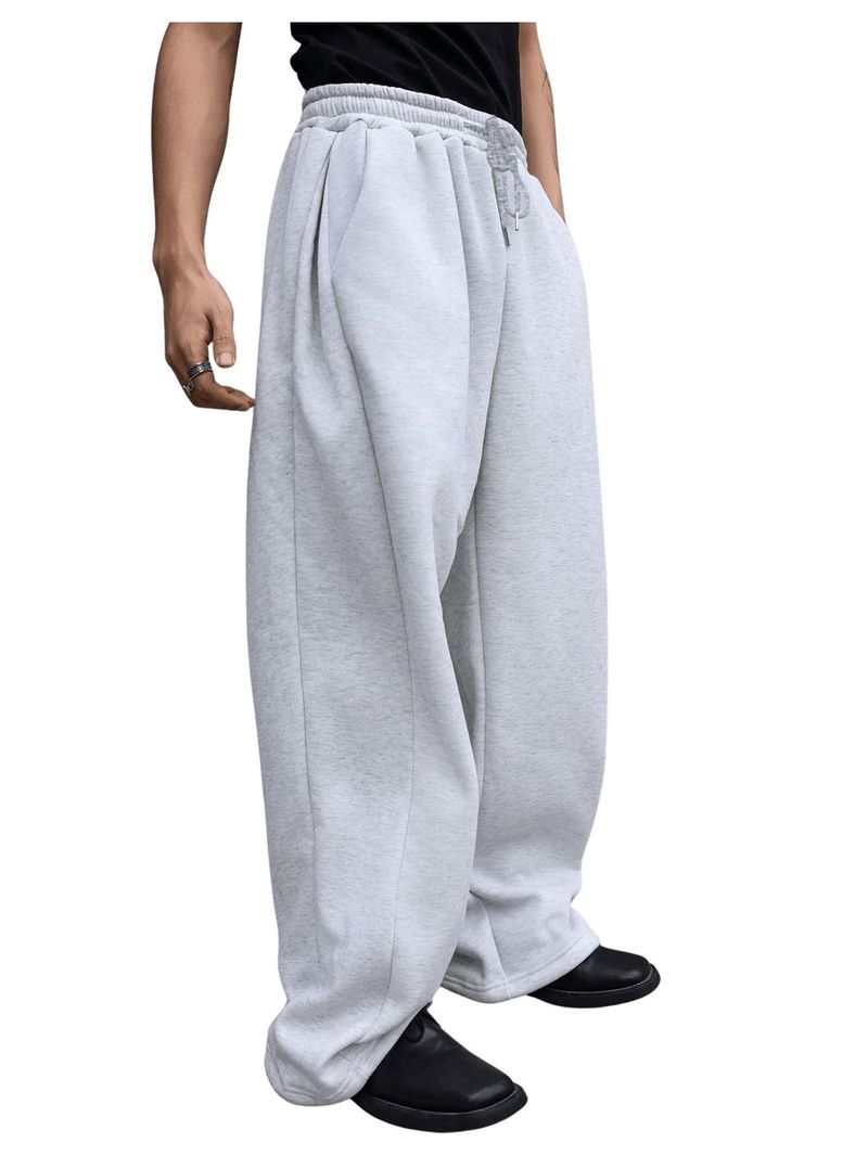 Men's Sweatpants Drawstring Straight Wide Leg Loose Pocket Trousers Casual Pants Sports Pants_voghion.com