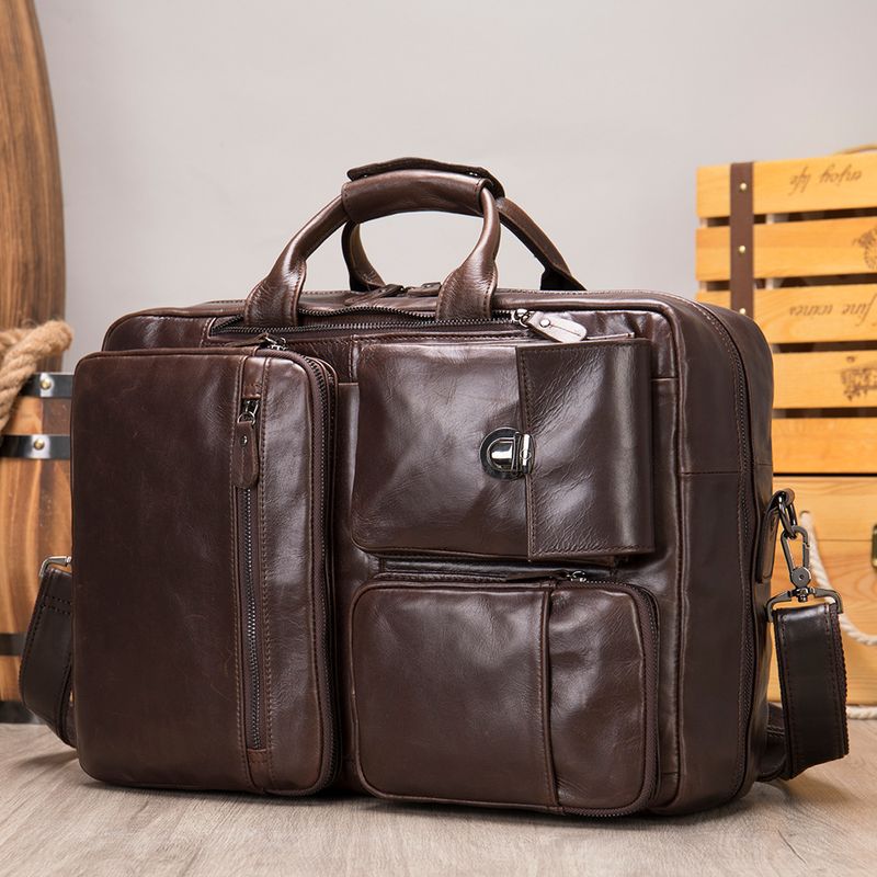 Serviette d'affaires pour homme Marute, nouvelle serviette en cuir de vachette pour homme, sac à main multifonctionnel pour ordinateur de 16 pouces_voghion.com