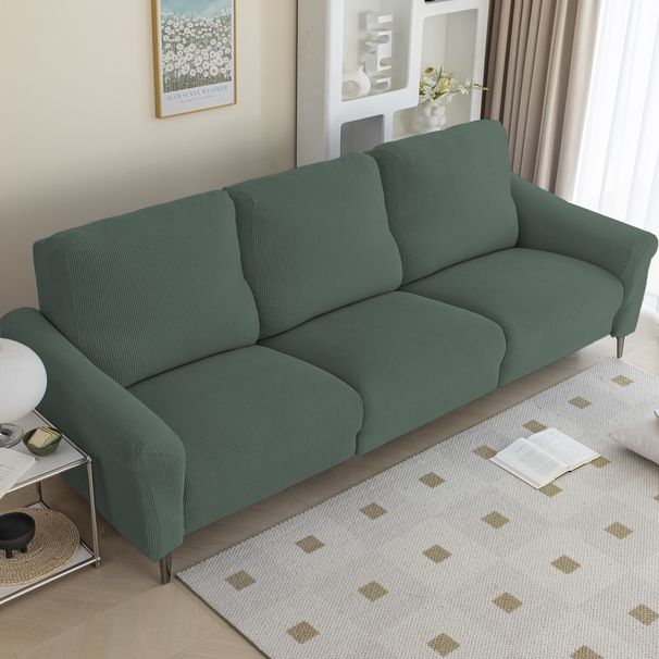 Housses de fauteuil inclinable en polyester de qualité supérieure pour canapés une place - Couverture intégrale, antidérapantes et respirantes, motif à carreaux moderne_voghion.com