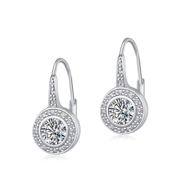 Orecchini in moissanite in argento S925 circondati da diamanti, ganci per orecchini alla moda, semplici, leggeri, di lusso, personalità, tutti abbinabili._voghion.com
