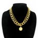 Unique Double Layer Necklace For Men Exaggerated Cuban Hip Hop Style Thick Gold Chain Jewelry_voghion.com