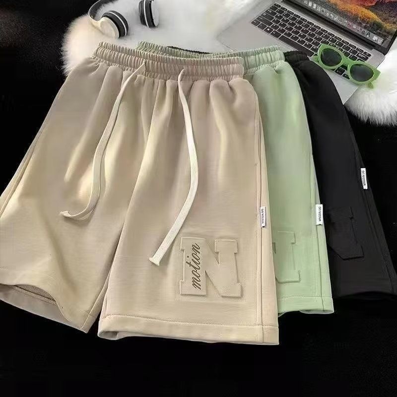 Abbigliamento maschile Avocado Green Pantaloncini pesanti Pantaloncini da basket sportivi americani alla moda estivi da uomo 2023 Nuovi pantaloncini casual a cinque punti_voghion.com