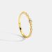 Anello con onda di diamanti placcato oro in stile di lusso leggero Anello impilabile per mignolo Anello per indice_voghion.com